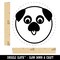 Playful Pug Face Self-Inking Rubber Stamp for Stamping Crafting Planners